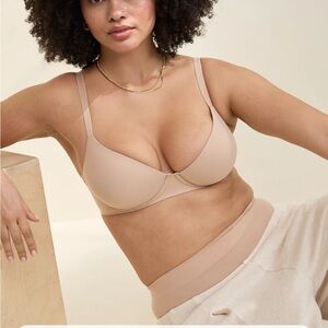Aerie Smoothez Push Up Pull On Tan Bra